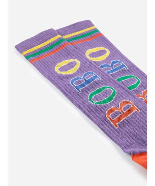 BOBO CHOSES(ボボショーズ)の「Multicolor Bobo extra long socks(ソックス/靴下・キッズ・ブルー・32-34/29-31/26-28/23-25/35-37/38-40)」の2枚目の写真