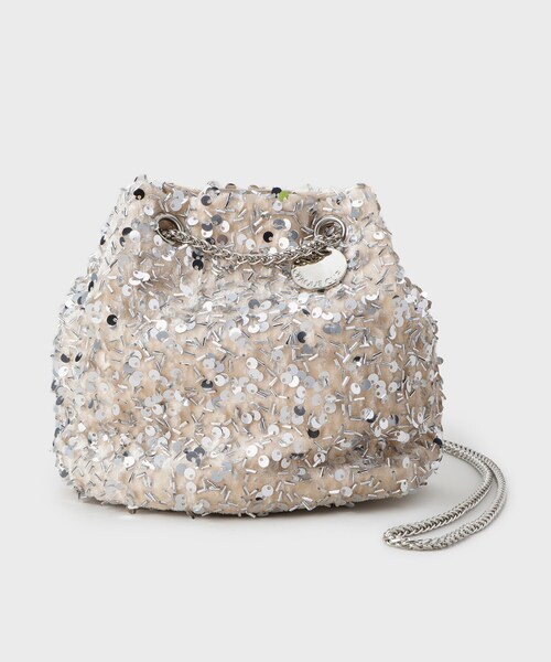 OPAQUE.CLIP（オペークドットクリップ）の「【2WAY】素材アソートシャイニー巾着ミニショルダーバッグ（ショルダーバッグ・レディース・シルバー系その他/ピンクゴールド/オフホワイト/ブラック/ホワイト系3・00）」の20枚目の写真