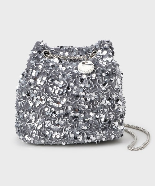 OPAQUE.CLIP（オペークドットクリップ）の「【2WAY】素材アソートシャイニー巾着ミニショルダーバッグ（ショルダーバッグ・レディース・シルバー系その他/ピンクゴールド/オフホワイト/ブラック/ホワイト系3・00）」の17枚目の写真