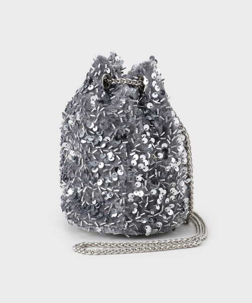 OPAQUE.CLIP（オペークドットクリップ）の「【2WAY】素材アソートシャイニー巾着ミニショルダーバッグ（ショルダーバッグ・レディース・シルバー系その他/ピンクゴールド/オフホワイト/ブラック/ホワイト系3・00）」の16枚目の写真