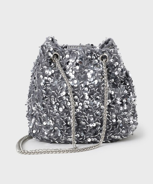 OPAQUE.CLIP（オペークドットクリップ）の「【2WAY】素材アソートシャイニー巾着ミニショルダーバッグ（ショルダーバッグ・レディース・シルバー系その他/ピンクゴールド/オフホワイト/ブラック/ホワイト系3・00）」の15枚目の写真