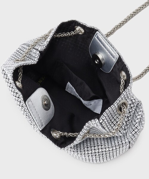 OPAQUE.CLIP（オペークドットクリップ）の「【2WAY】素材アソートシャイニー巾着ミニショルダーバッグ（ショルダーバッグ・レディース・シルバー系その他/ピンクゴールド/オフホワイト/ブラック/ホワイト系3・00）」の13枚目の写真