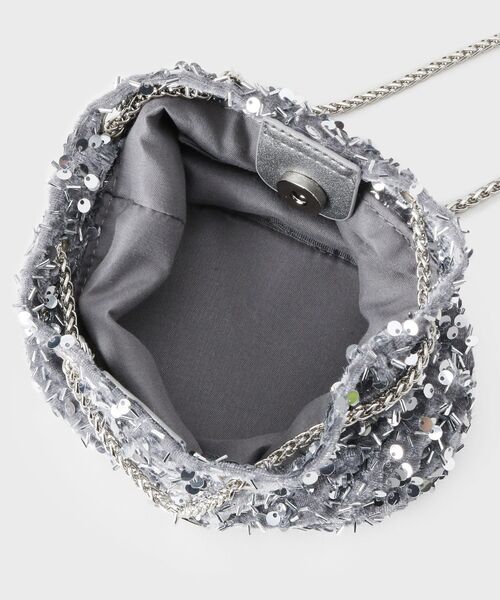 OPAQUE.CLIP（オペークドットクリップ）の「【2WAY】素材アソートシャイニー巾着ミニショルダーバッグ（ショルダーバッグ・レディース・シルバー系その他/ピンクゴールド/オフホワイト/ブラック/ホワイト系3・00）」の9枚目の写真