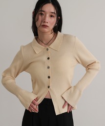attiree（アティレー）の「衿付きリブニット（ニット/セーター）」