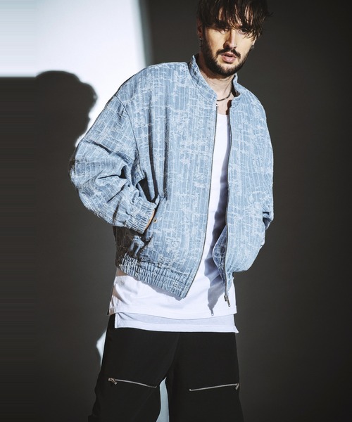 NO ID.（ノーアイディ）の「【NO ID.】JQ Denim Big Band Collar Blouson / JQ デニム ビッグ バンド カラー ブルゾン（ブルゾン・メンズ・ブルー/ライトブルー・ONE SIZE）」の13枚目の写真