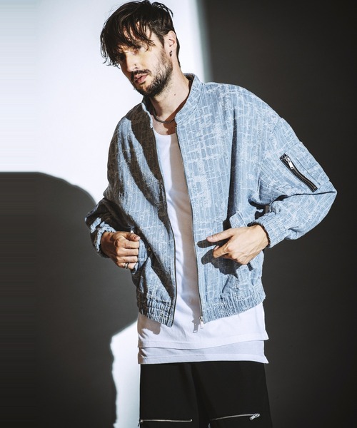 NO ID.（ノーアイディ）の「【NO ID.】JQ Denim Big Band Collar Blouson / JQ デニム ビッグ バンド カラー ブルゾン（ブルゾン・メンズ・ブルー/ライトブルー・ONE SIZE）」の15枚目の写真