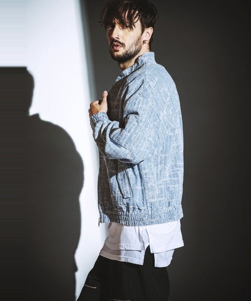 NO ID.（ノーアイディ）の「【NO ID.】JQ Denim Big Band Collar Blouson / JQ デニム ビッグ バンド カラー ブルゾン（ブルゾン・メンズ・ブルー/ライトブルー・ONE SIZE）」の12枚目の写真