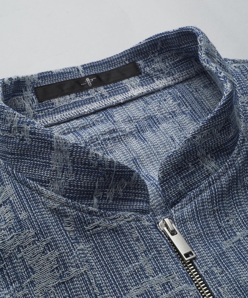 NO ID.（ノーアイディ）の「【NO ID.】JQ Denim Big Band Collar Blouson / JQ デニム ビッグ バンド カラー ブルゾン（ブルゾン・メンズ・ブルー/ライトブルー・ONE SIZE）」の17枚目の写真