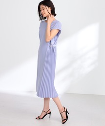 接触冷感　脇プリーツワンピース