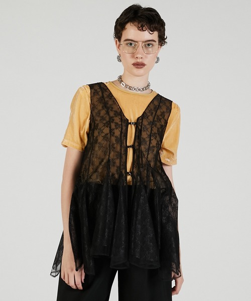 【新品】PRANK PROJECT/Lace & Rib Top 新品】PRANK PROJECT/Lace & Rib Top