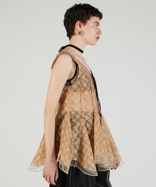 ランダムヘムレーストップ / Random Hem Lace Top（チュニック