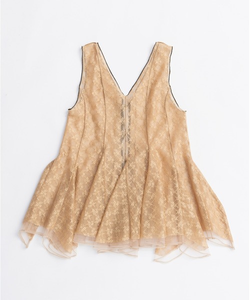 ランダムヘムレーストップ / Random Hem Lace Top（チュニック