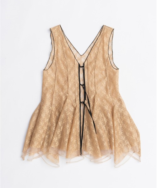 ランダムヘムレーストップ / Random Hem Lace Top（チュニック