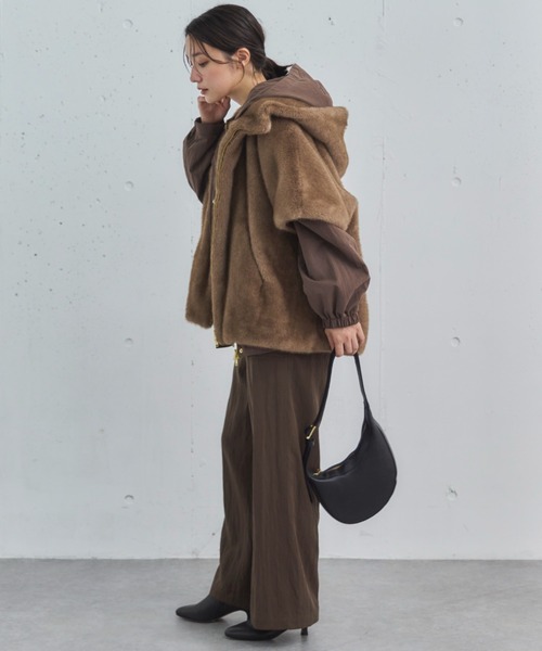 セール】ミンクファーライクフーディーベスト（その他アウター）｜DOUX