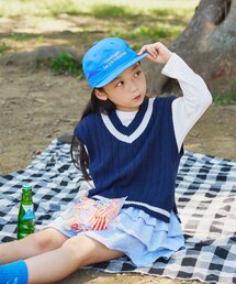 CIAOPANIC TYPY（チャオパニックティピー）の「【KIDS】TEE付きで簡単レイヤード！チルデンニットベスト（ニット/セーター・キッズ）」