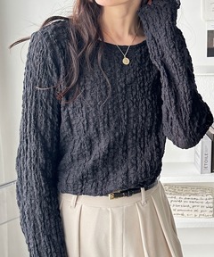 トップス 3WAY BUMPY KNIT TOP 3WAY BUMPY KNIT TOP（ニット/セーター）｜Ameri（アメリ）の