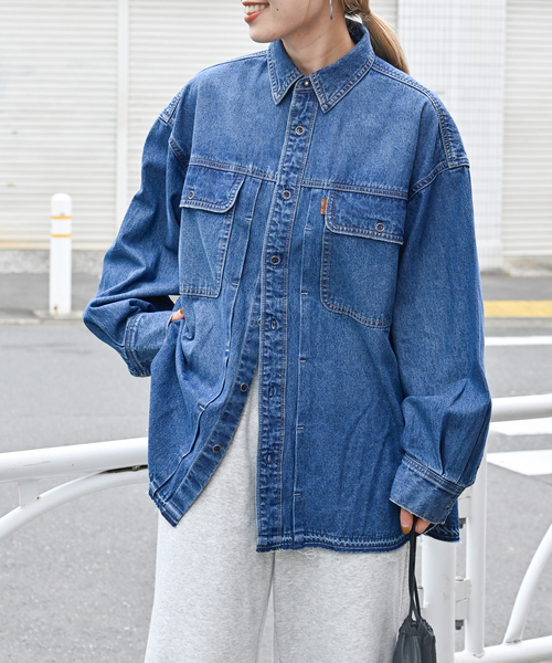 OUTDOORPRODUCTSU ULTデニムワーカーシャツ ULTデニムワーカーシャツ（シャツ／ブラウス）｜OUTDOOR