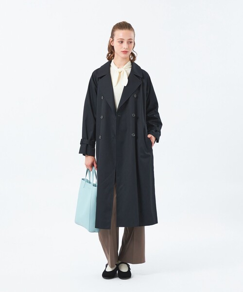 MACKINTOSH PHILOSOPHY（ﾏｯｷﾝﾄｯｼｭ ﾌｨﾛｿﾌｨｰ）の「【WEB&一部店舗限定】ソフトギャバジントレンチコート（トレンチコート・レディース・ベージュ/ダークネイビー・38/36）」の10枚目の写真