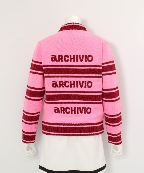 archivio（アルチビオ）の「<LADIES>モールラインボーダーニット（ニット/セーター・レディース・グレー/ピンク/ホワイト・S/M）」の5枚目の写真