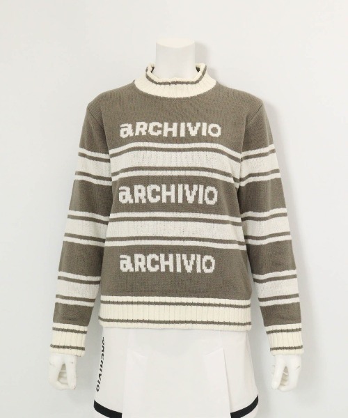 archivio（アルチビオ）の「<LADIES>モールラインボーダーニット（ニット/セーター・レディース・グレー/ピンク/ホワイト・S/M）」の6枚目の写真