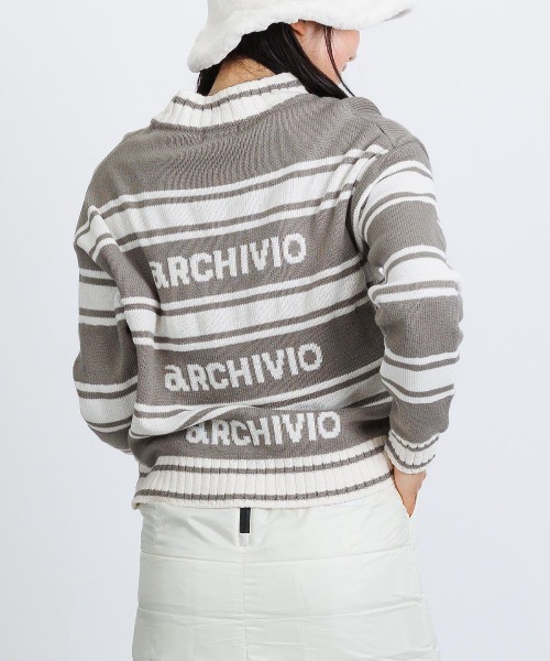 archivio（アルチビオ）の「<LADIES>モールラインボーダーニット（ニット/セーター・レディース・グレー/ピンク/ホワイト・S/M）」の11枚目の写真