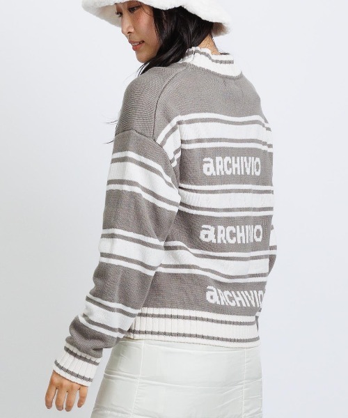 archivio（アルチビオ）の「<LADIES>モールラインボーダーニット（ニット/セーター・レディース・グレー/ピンク/ホワイト・S/M）」の13枚目の写真