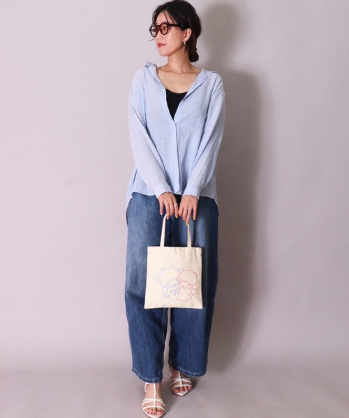 sanrio（サンリオ）の「(ACT)【sanrio】刺繍 キャンバス ミニ トートバッグ（トートバッグ・レディース・ブルーグレー/アイボリー/レッド/ピンク/ラベンダー・ONE SIZE）」の16枚目の写真