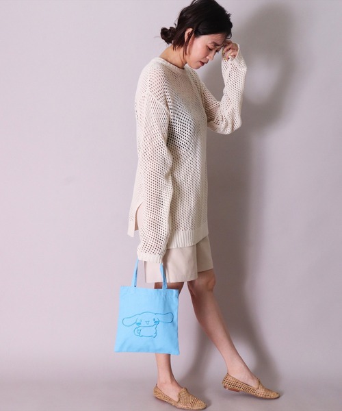 sanrio（サンリオ）の「(ACT)【sanrio】刺繍 キャンバス ミニ トートバッグ（トートバッグ・レディース・ブルーグレー/アイボリー/レッド/ピンク/ラベンダー・ONE SIZE）」の18枚目の写真