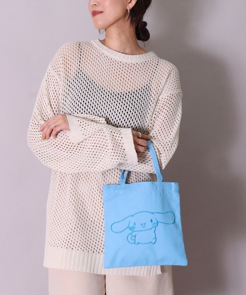 sanrio（サンリオ）の「(ACT)【sanrio】刺繍 キャンバス ミニ トートバッグ（トートバッグ・レディース・ブルーグレー/アイボリー/レッド/ピンク/ラベンダー・ONE SIZE）」の19枚目の写真