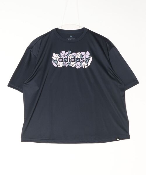 adidas(アディダス)の「アディダス adidas ソフトサイド スリム グラフィックTシャツ(Tシャツ/カットソー・レディース・ネイビー/ホワイト/ライラック・M/L)」の22枚目の写真