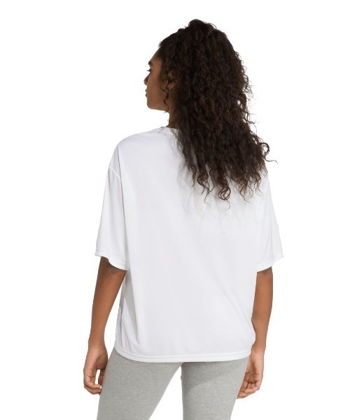 adidas(アディダス)の「アディダス adidas ソフトサイド スリム グラフィックTシャツ(Tシャツ/カットソー・レディース・ネイビー/ホワイト/ライラック・M/L)」の7枚目の写真