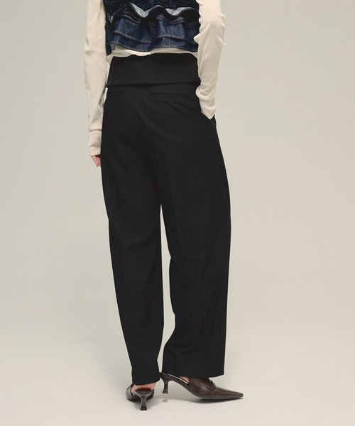 eL(エル)の「【eL】Wrap Up Trouser Pants/593331(スラックス・レディース・ブラウン/ブラック・FREE)」の8枚目の写真