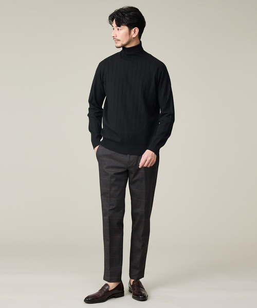 ABAHOUSE GRAY（アバハウスグレイ）の「【カシミヤタッチ】タートルネック ニット / ウォッシャブル（ニット/セーター・メンズ・ホワイト/セージグリーン/ネイビー/チャコールグレー/ブラック・46/48/50）」の15枚目の写真