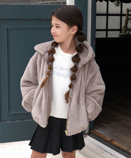 GLOBAL WORK（グローバルワーク）の「洗える防風ふわもこパーカー