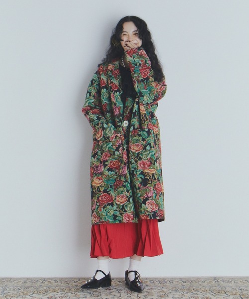 美品　特別モデル　manana suerte ゴブランチェスターコート 総柄 SPECIAL EDITION ゴブランチェスターコート（チェスターコート