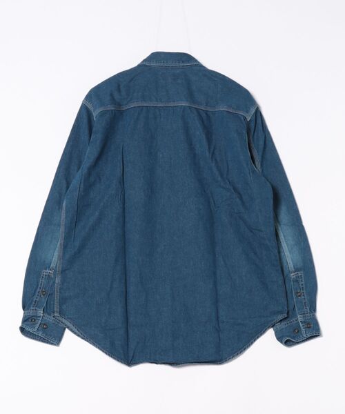 BLUE BLUE(ブルーブルー)の「ジャカード シャツデニム 2ポケットワークシャツ /VINTAGE WASH(シャツ/ブラウス・メンズ・ブルー・M/XL/L/S)」の6枚目の写真