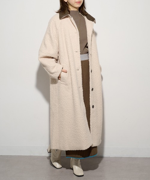 セール】【MAISON BREEZE】ループツイード ステンカラーコート DTK