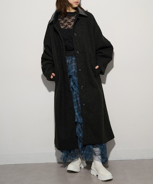 セール】【MAISON BREEZE】ループツイード ステンカラーコート DTK