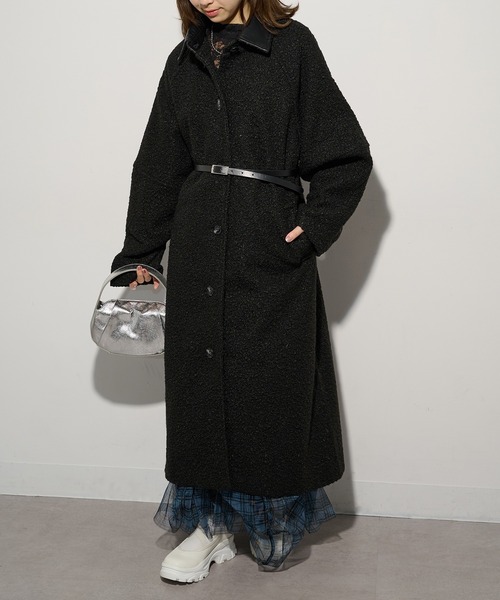 セール】【MAISON BREEZE】ループツイード ステンカラーコート DTK