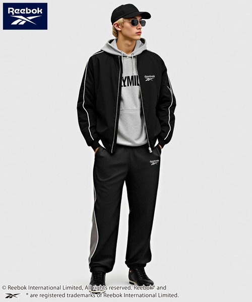 Reebok（リーボック）の「Reebok/リーボック ブランド ロゴ ワンポイント 切替 パイピング 裏メッシュ ナイロン トラックパンツ ロングパンツ（その他パンツ・メンズ・グリーン/ブラック/ダークブラウン/ネイビー・L/M/LL）」の19枚目の写真