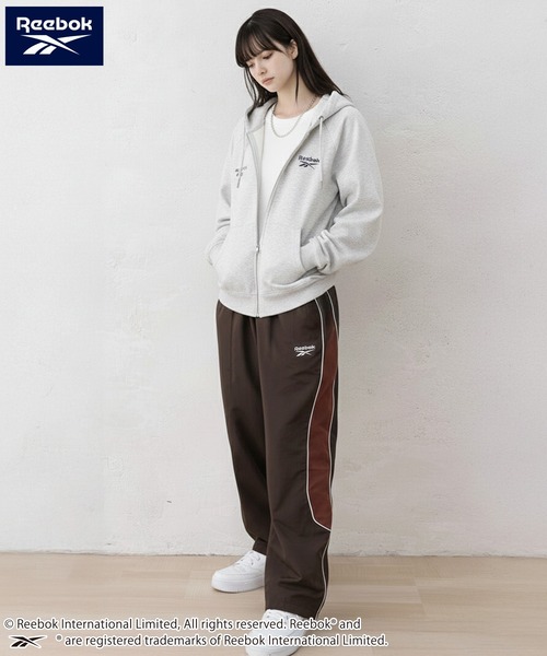 Reebok（リーボック）の「Reebok/リーボック ブランド ロゴ ワンポイント 切替 パイピング 裏メッシュ ナイロン トラックパンツ ロングパンツ（その他パンツ・メンズ・グリーン/ブラック/ダークブラウン/ネイビー・L/M/LL）」の9枚目の写真