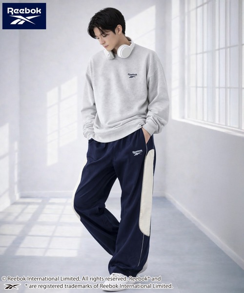 Reebok（リーボック）の「Reebok/リーボック ブランド ロゴ ワンポイント 切替 パイピング 裏メッシュ ナイロン トラックパンツ ロングパンツ（その他パンツ・メンズ・グリーン/ブラック/ダークブラウン/ネイビー・L/M/LL）」の15枚目の写真