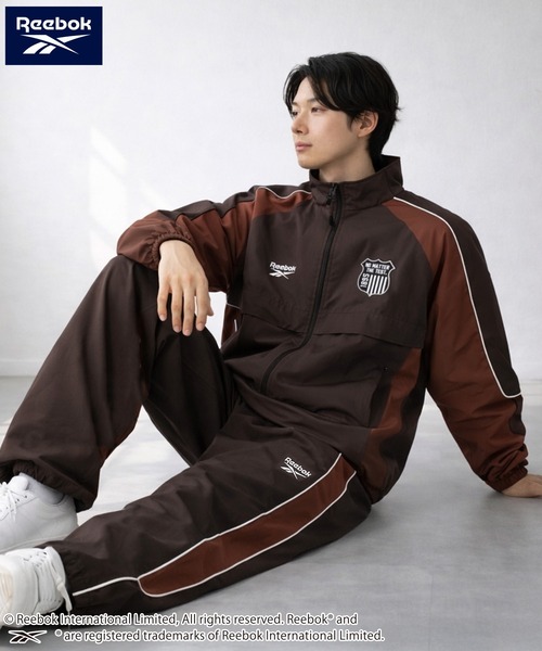 Reebok（リーボック）の「Reebok/リーボック ブランド ロゴ ワンポイント 切替 パイピング 裏メッシュ ナイロン トラックパンツ ロングパンツ（その他パンツ・メンズ・グリーン/ブラック/ダークブラウン/ネイビー・L/M/LL）」の8枚目の写真