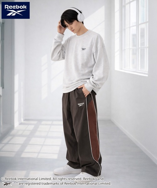 Reebok（リーボック）の「Reebok/リーボック ブランド ロゴ ワンポイント 切替 パイピング 裏メッシュ ナイロン トラックパンツ ロングパンツ（その他パンツ・メンズ・グリーン/ブラック/ダークブラウン/ネイビー・L/M/LL）」の7枚目の写真