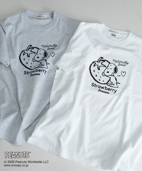 STRAWBERRY-FIELDS（ストロベリーフィールズ）の「PEANUTコラボTシャツ（Tシャツ/カットソー・レディース・オフホワイト/トップグレー・2）」の4枚目の写真