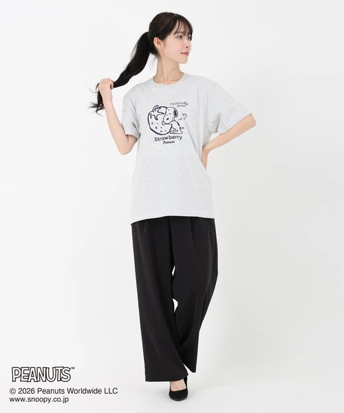 STRAWBERRY-FIELDS（ストロベリーフィールズ）の「PEANUTコラボTシャツ（Tシャツ/カットソー・レディース・オフホワイト/トップグレー・2）」の13枚目の写真
