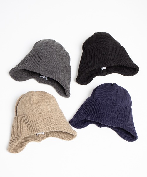 RACAL（ラカル）の「Ear Muff Short Knit Watch / 耳当て付きショートニットワッチ（ニットキャップ/ビーニー・メンズ・ベージュ/ネイビー/グレー/ブラック・FREE）」の7枚目の写真