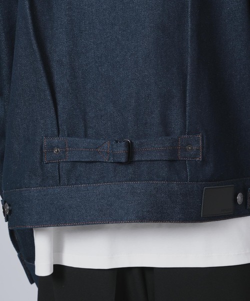 B.C STOCK（ベーセーストック）の「《追加2》12.5oz TYPE2 リジットデニムジャケット（ブルゾン・メンズ・ブラック/ネイビー・MEDIUM/LARGE）」の3枚目の写真