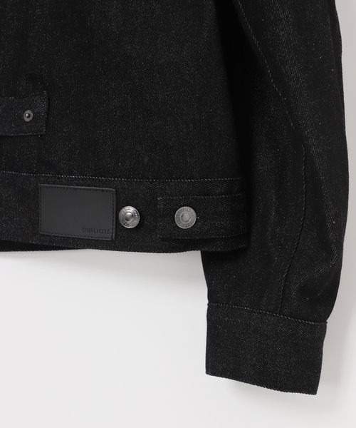 B.C STOCK（ベーセーストック）の「《追加2》12.5oz TYPE2 リジットデニムジャケット（ブルゾン・メンズ・ブラック/ネイビー・MEDIUM/LARGE）」の11枚目の写真