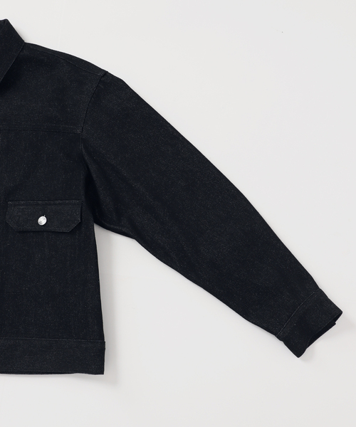 B.C STOCK（ベーセーストック）の「《追加2》12.5oz TYPE2 リジットデニムジャケット（ブルゾン・メンズ・ブラック/ネイビー・MEDIUM/LARGE）」の12枚目の写真